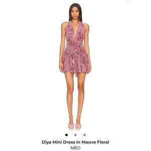 NBD Diya Mini Dress in Mauve Floral
